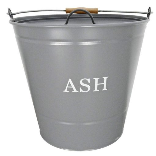 Manor Ash Bucket With Lid - CHARCOAL