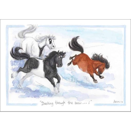 Alison's Animals Dashing Through The Snow Card - Image