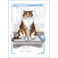 Alison's Animals Food First Then Facebook Card - Image
