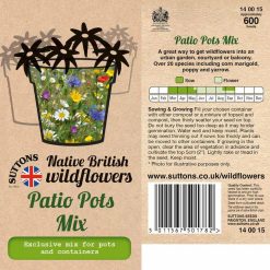 Suttons Wildflower Mix Seeds - Patio Pots - Image