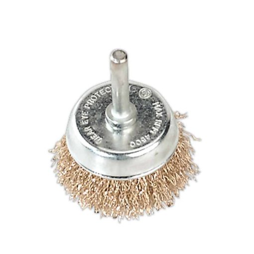 Sealey Wire Cup Brush with 6mm Shaft - Image