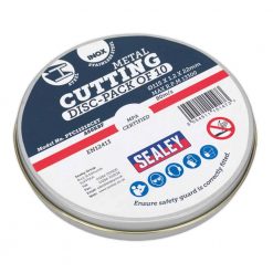 Sealey Cutting Disc Flat Stainless Steel 115 x 1.2 x 22mm Metal Tin - Image