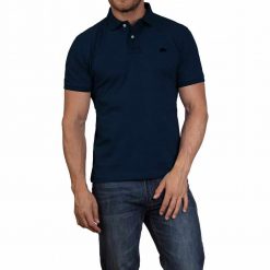 Raging Bull Mens Embroidered Marl Polo - NAVY