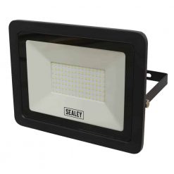Sealey Extra Slim Floodlight with Wall Bracket 100W SMD LED - Image