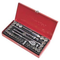 Sealey Deluxe Professional Socket Set 35pc 3/8"Sq - Metric/Imperial - Image