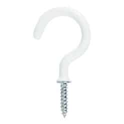 Timco Round Cup Hook White 38mm Pack of 4 - Image
