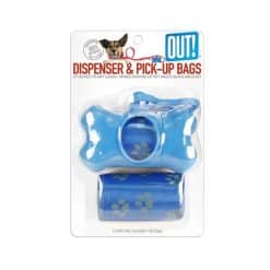 Extra Select Blue Bone Dispenser With 30 Waste Pick Up Bags - Image