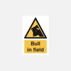 Bull In Field Sign - Image