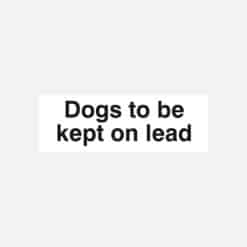 Dogs to be Kept on Lead Sign - Image