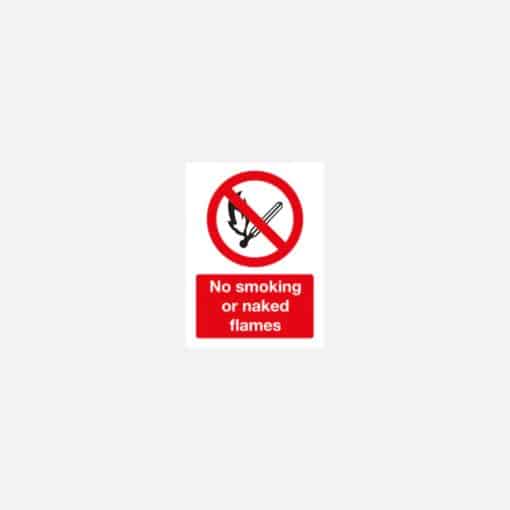 No Smoking No Naked Flames Sign - Image