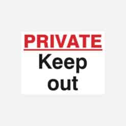 Private Keep Out Sign - Image