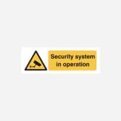 Security System In Operation Sign - Image