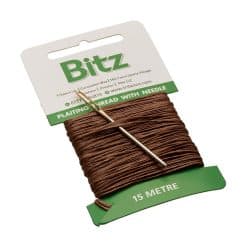 Bitz Plaiting Card With Needle - BROWN