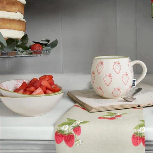 Sophie Allport Strawberries Stoneware Nibbles Bowl - Image