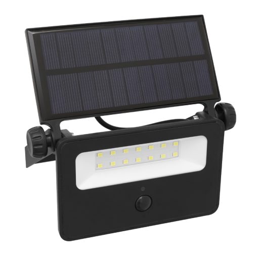 Sealey 16W SMD LED Extra-Slim Solar Floodlight with Wall Bracket - Image