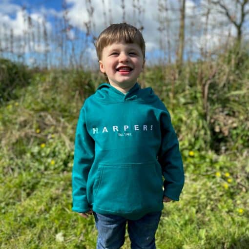 Harpers Junior Pull-over Hoodie - Forest Green