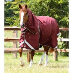Premier Equine Buster Zero Turnout With Classic Neck Cover - Burgundy