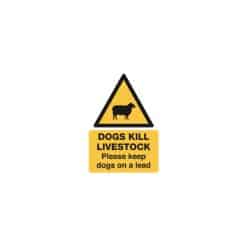RayMac Signs Dogs Kill Livestock Sign 360mm x 480mm - Image