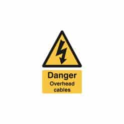 RayMac Signs - Danger Overheard Cable Sign - 360mm x 480mm - Image