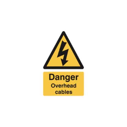 RayMac Signs - Danger Overheard Cable Sign - 360mm x 480mm - Image
