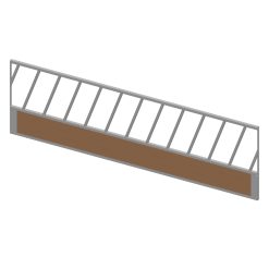 Bateman Diagonal Feed Fence with Timber Skirt - 5940mm - Image