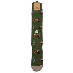 Retro Tractor - Funky Welly Socks - Mens