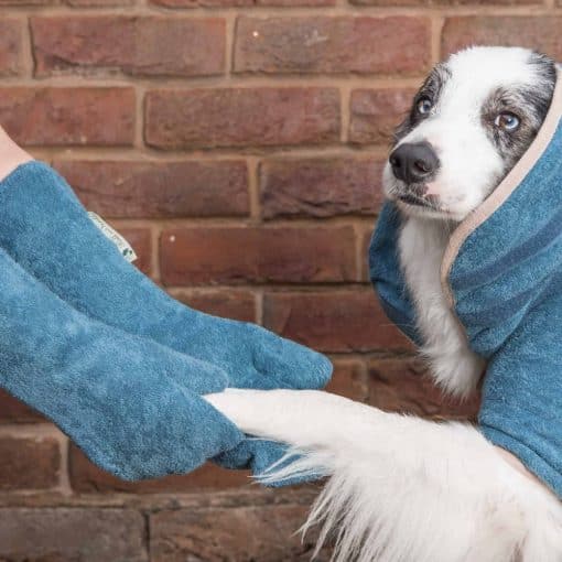 Ruff & Tumble Dog Drying Mitts - Sandringham Blue