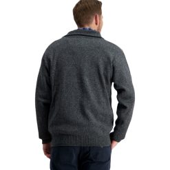 CHARCOAL MARLE Swanndri Men's Mariner Wool Zip Neck Sweater