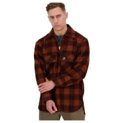 Swanndri Ranger Wool Zip Front Bushshirt - Cedar Check
