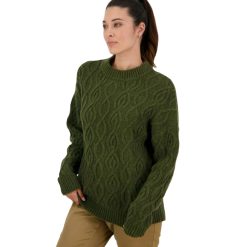 Forest Swanndri Pendeen Cable Neck Crew Sweater