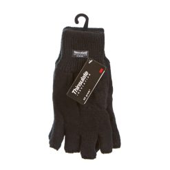 Thinsulate fingerless gloves - BLACK