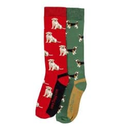 Toggi Mens Socks - Labrador and Beagle - Size 7-11 - 2 Pack - Image
