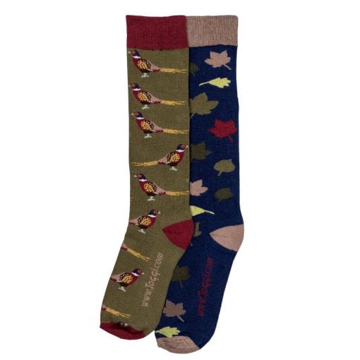 Toggi Mens Socks - Pheasent & Leaf - Size 7-11 - 2 Pack - Image