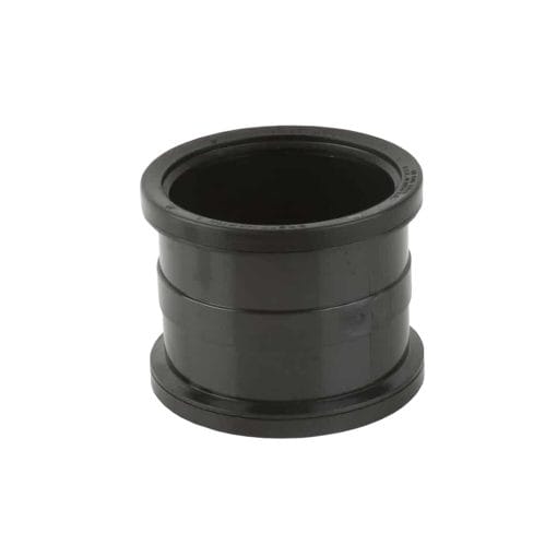 Brett Martin 110mm Push-Fit Soil Double Socket Pipe Coupling BLACK - BS406B - Image