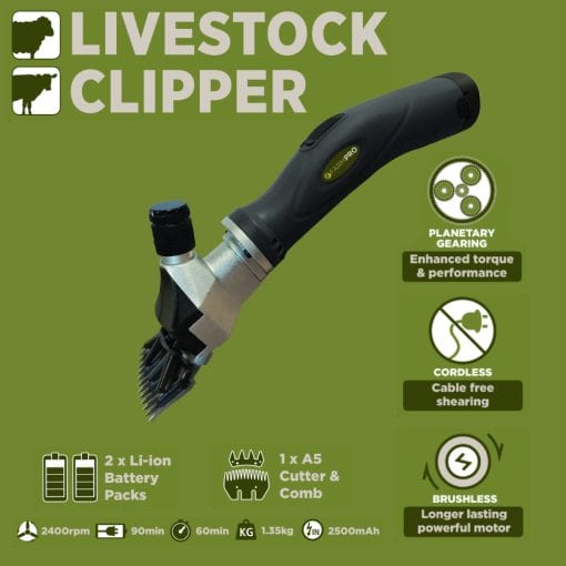 FarmPro Cordless Livestock Clipper Kit with Sheep head - Image